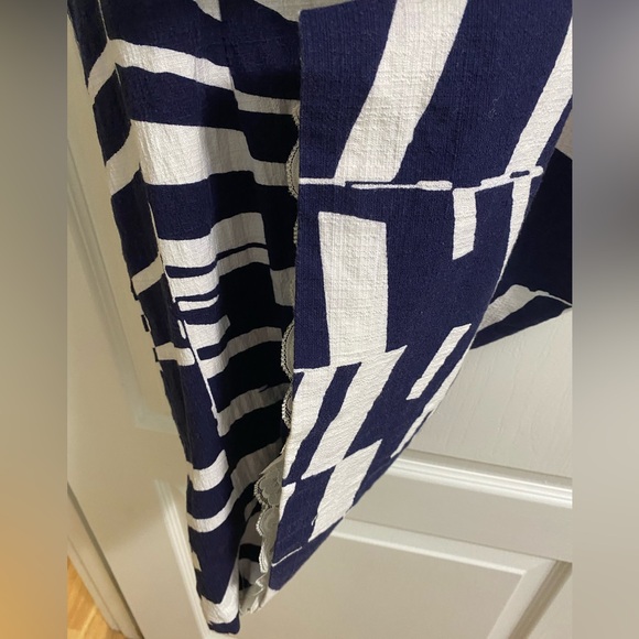 Trina Turk Navy & White Dress Sz 12 - Picture 6 of 10